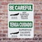 Signmission Hot Surface Sign, 10 in H x 7 in W, Plastic, Hot Surface Do Not Touch Bilingual OS-2PACK-BC-P-710-L-10029 - alternate 2